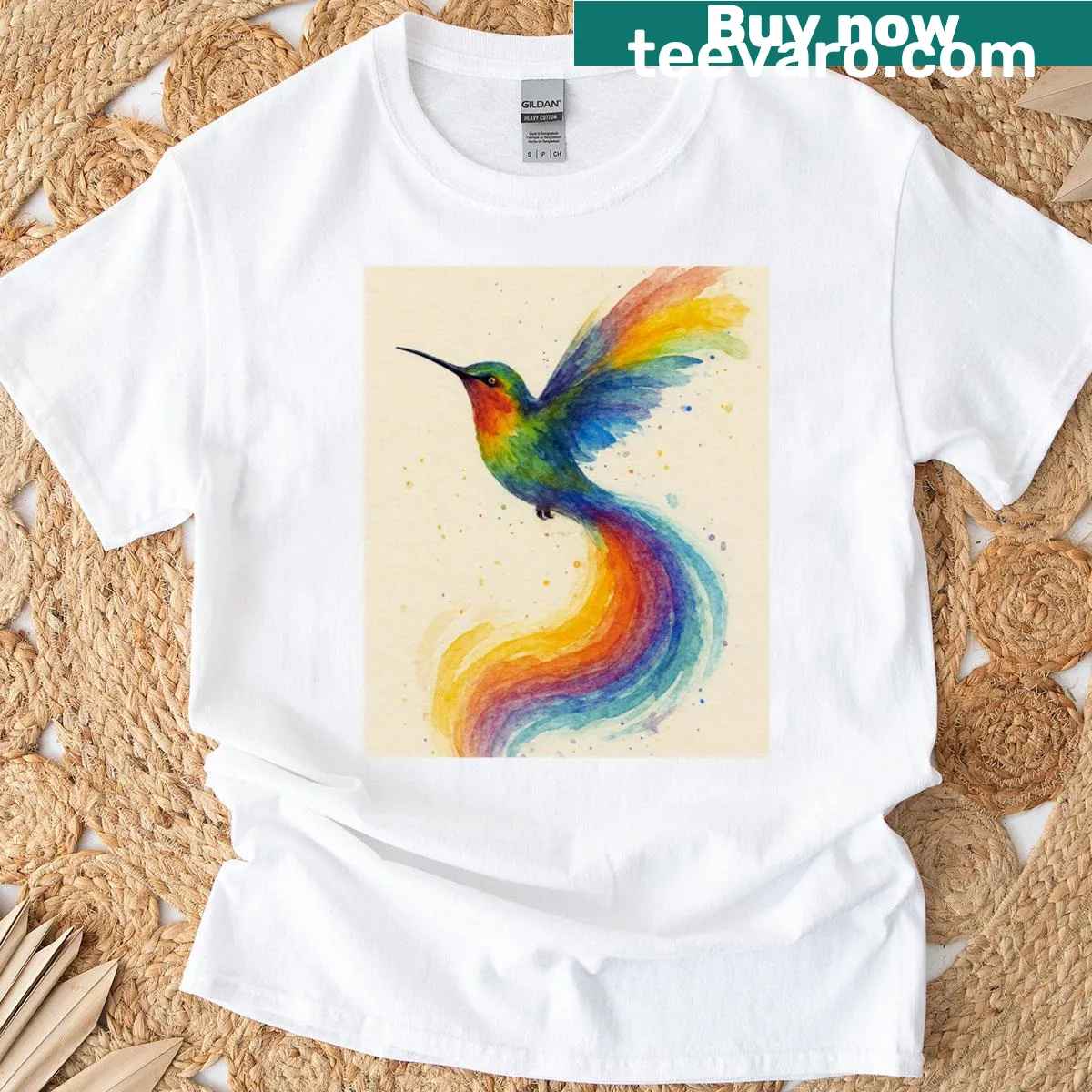 Whimsical fantasy graphic on a T-shirt depicting dreams and flight — on a men's t-shirt