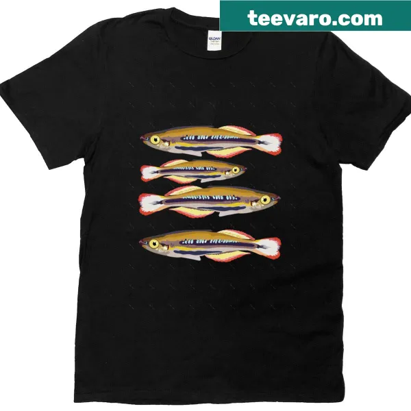 Oversized t-shirt with M Is For Madagascar and rainbow fish illustration