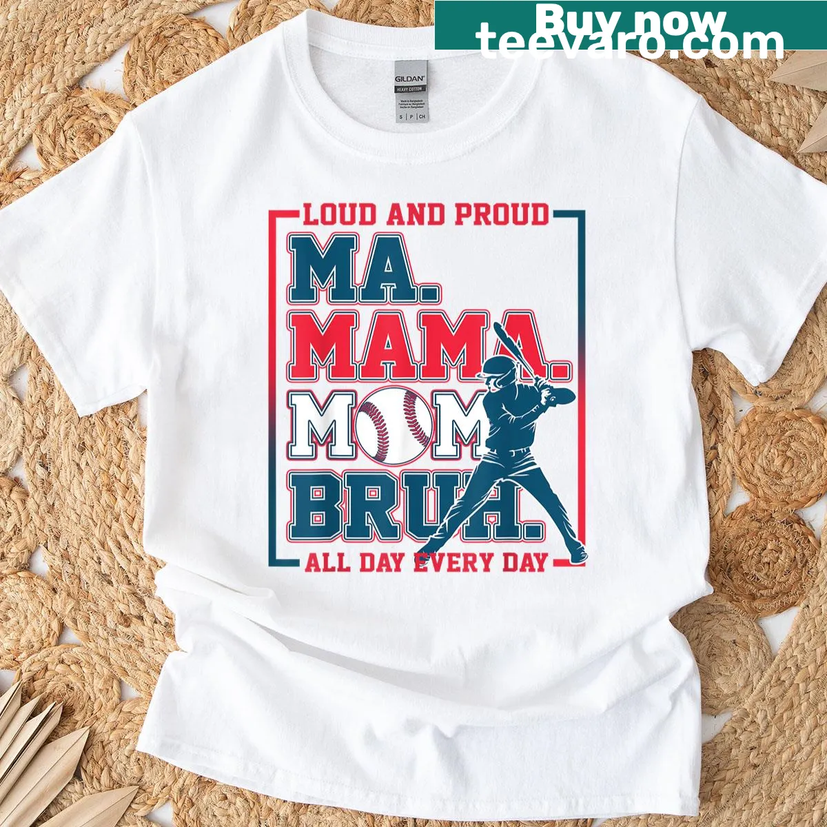 Funny T-shirt with the phrase: Ma Mama Mom Bruh — on a men's t-shirt
