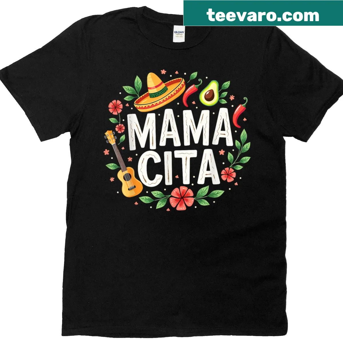 T-shirt for moms celebrating Cinco De Mayo with sombrero graphic — on a men's t-shirt