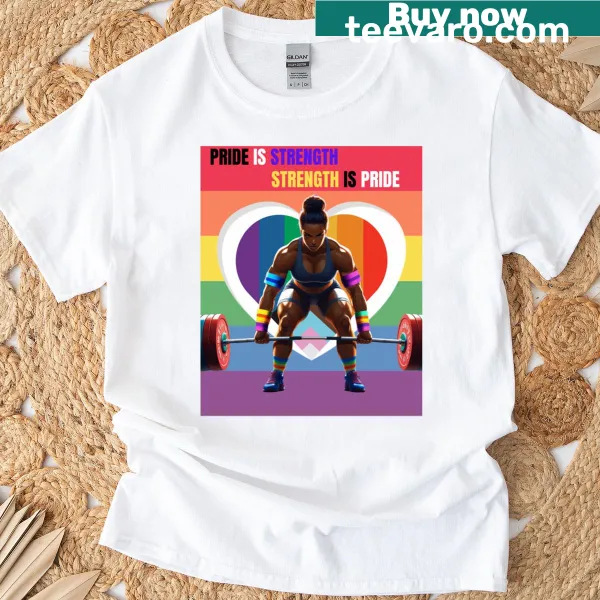 Inspirational T-shirt featuring weightlifting and strength design