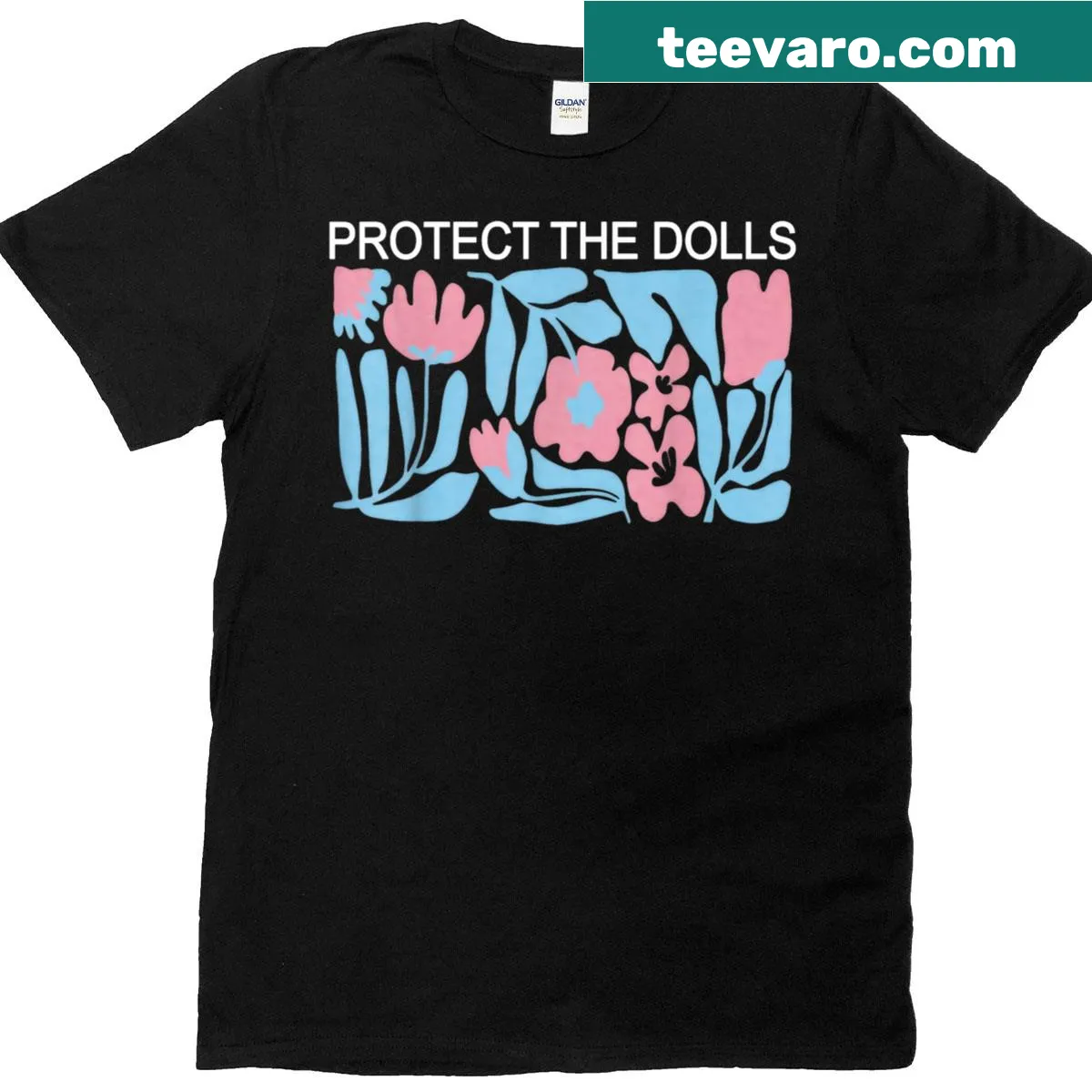 Floral LGBTQ pride T-shirt with a boho design and transgender message — on a men's t-shirt