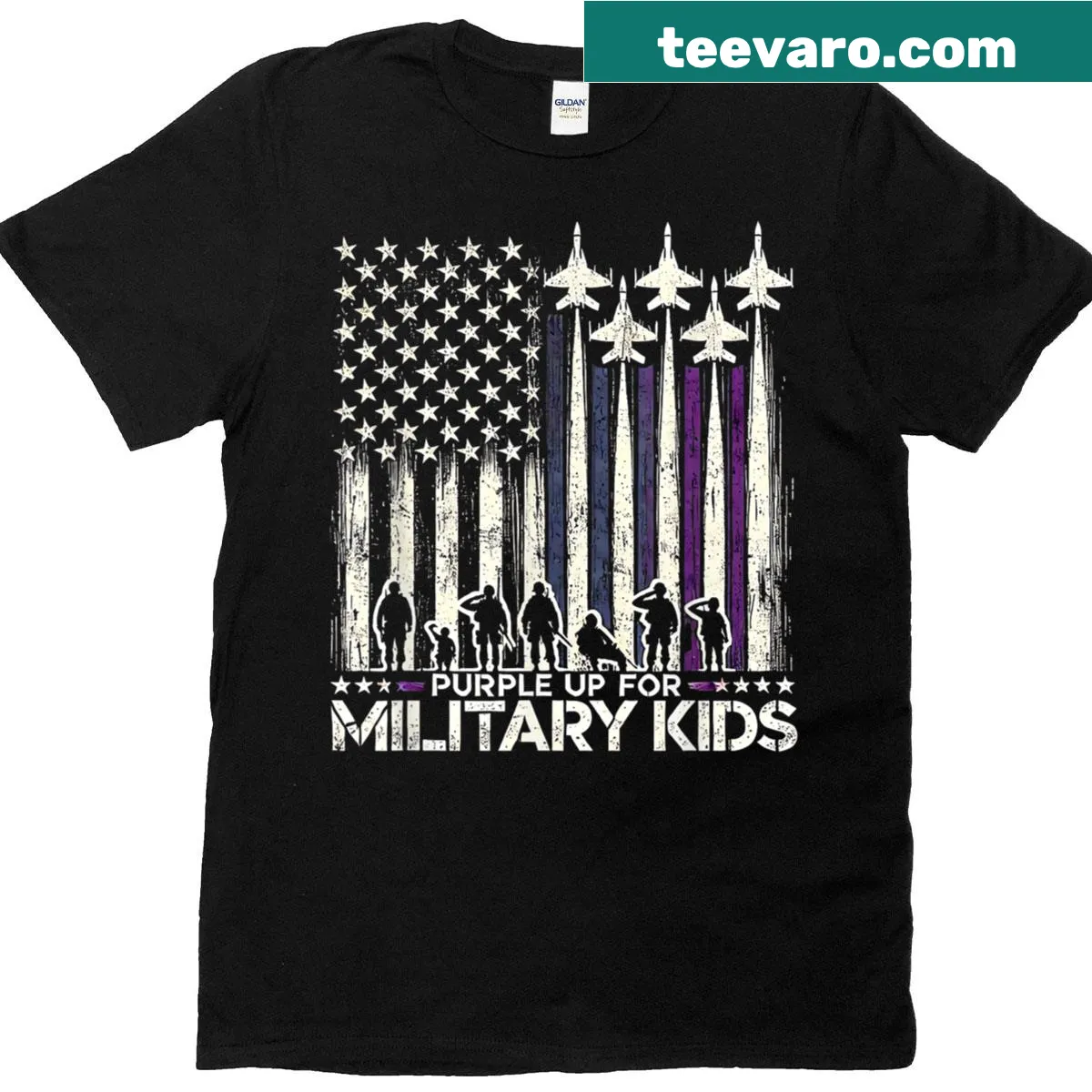 Supportive t-shirt for military kids with meaningful message — on a men's t-shirt