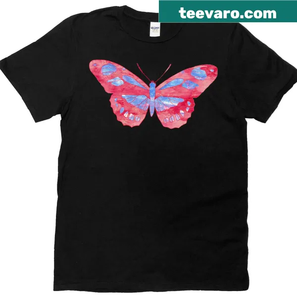 Illustrative T-shirt featuring a butterfly design