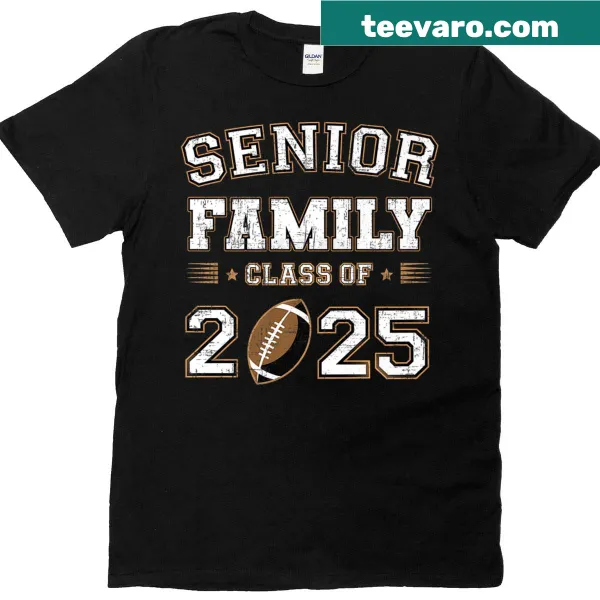 Premium t-shirt for senior football families graduating in 2025