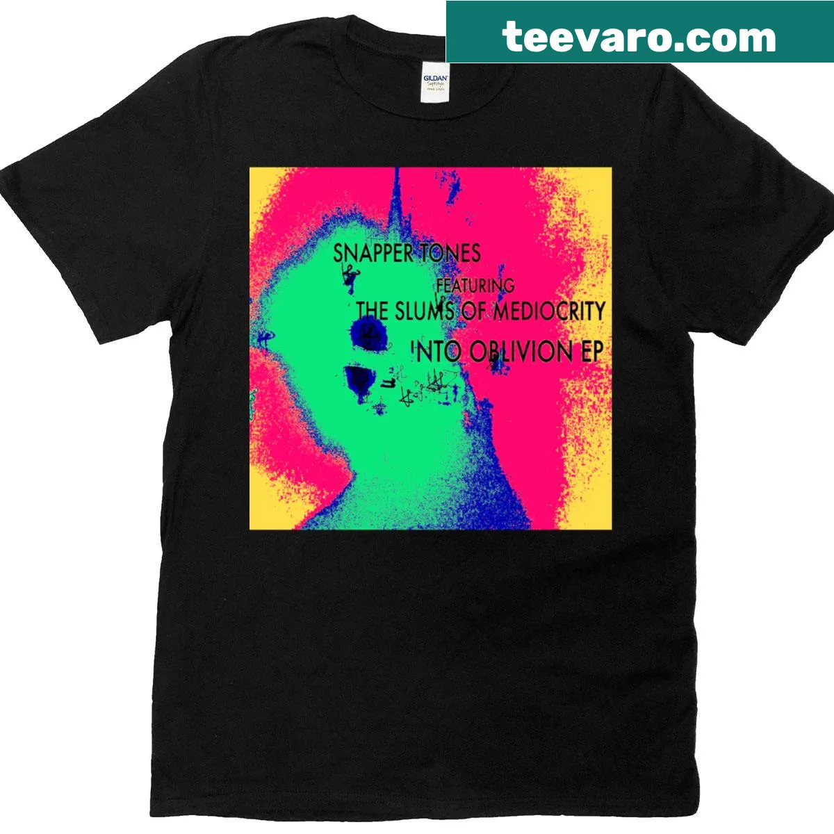 Album cover art from Snapper Tones on T-shirt — on a men's t-shirt