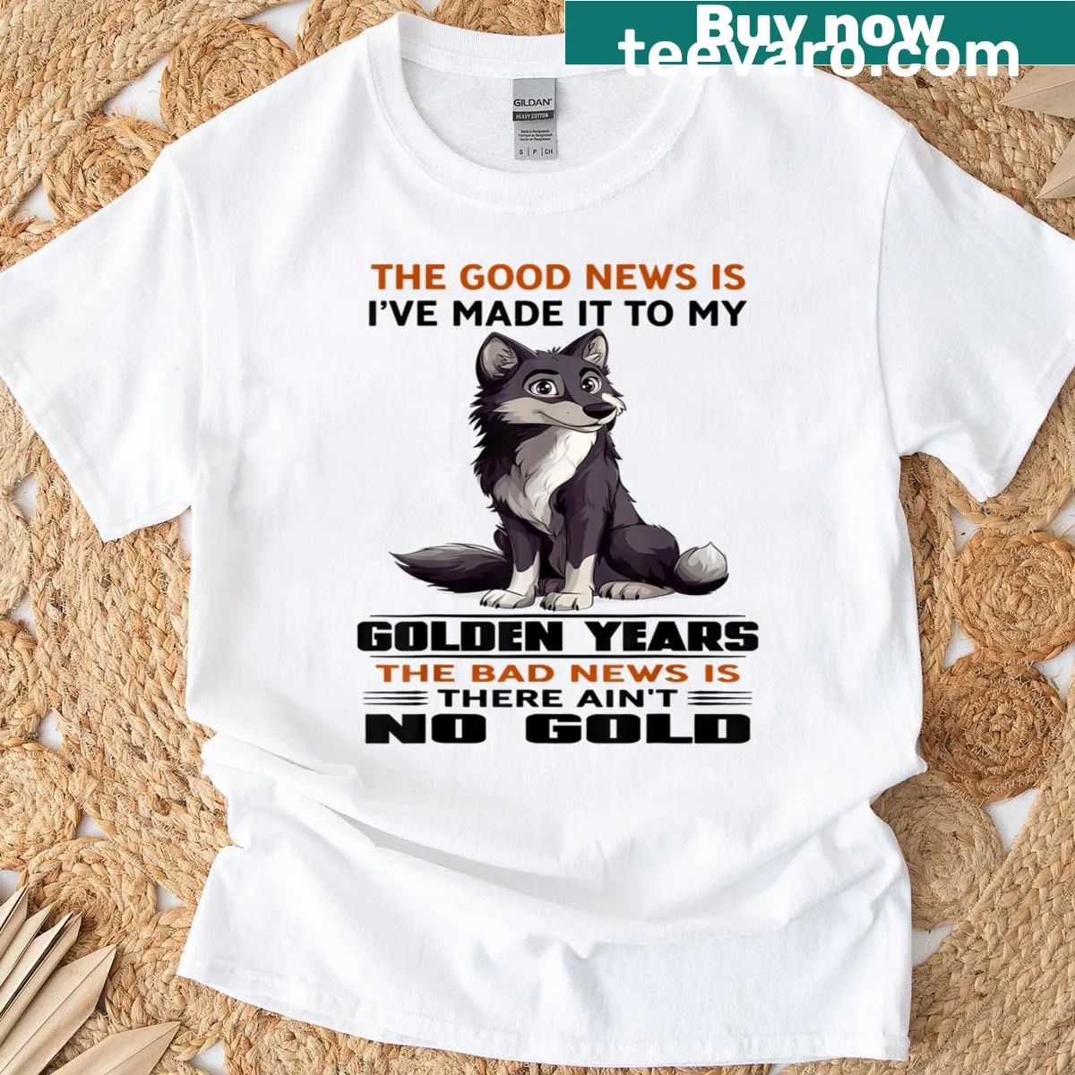 Typography design celebrating aging on a humorous t-shirt — on a men's t-shirt