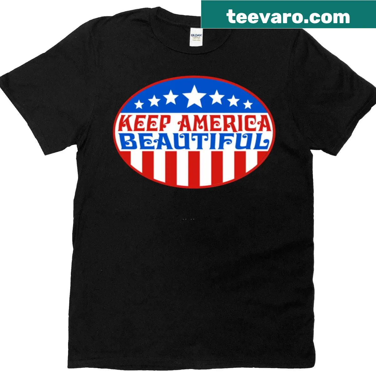 Vintage T-shirt with 'Keep America Beautiful' graphic — on a men's t-shirt