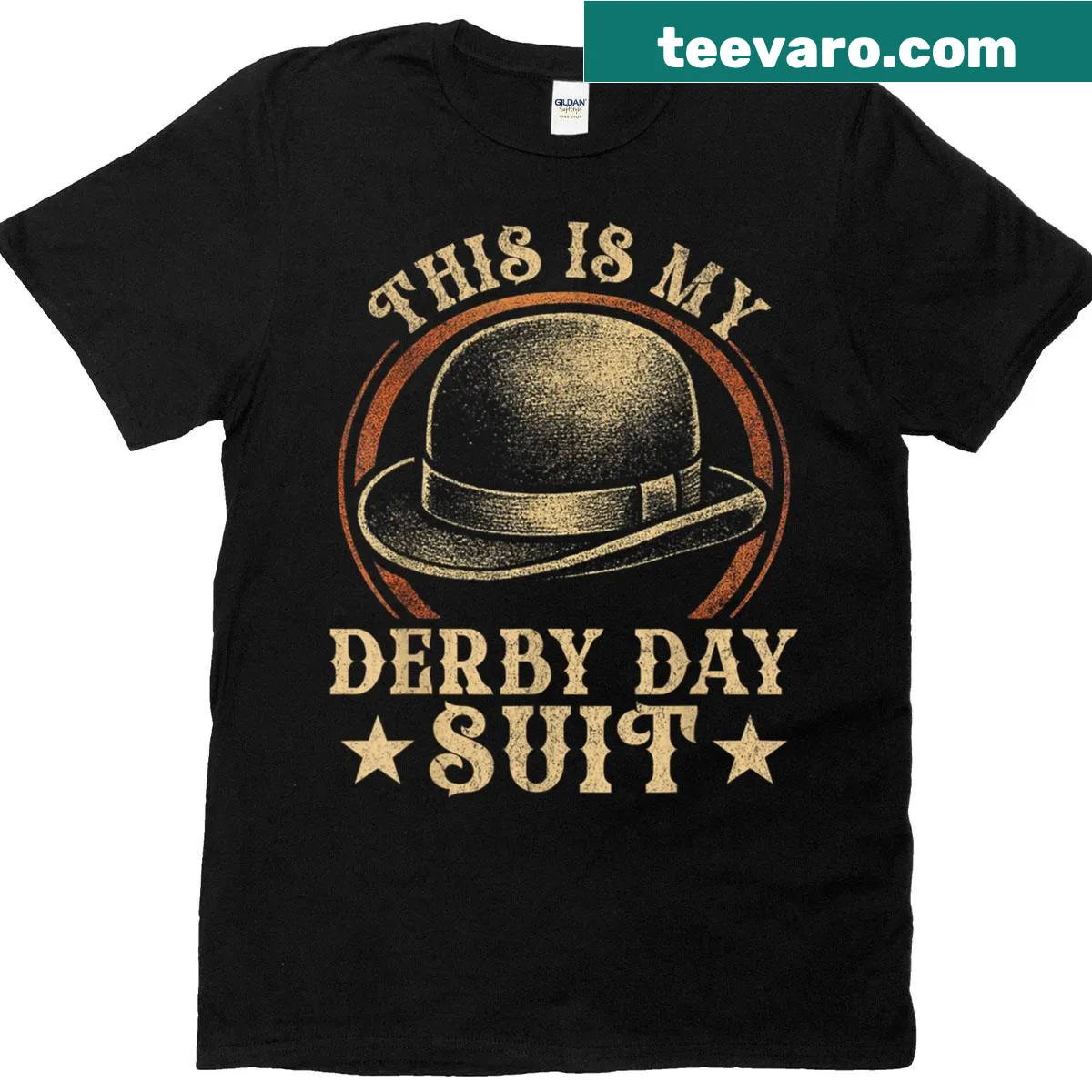 Funny Derby Day Suit vintage T-shirt for horse racing fans — on a men's t-shirt