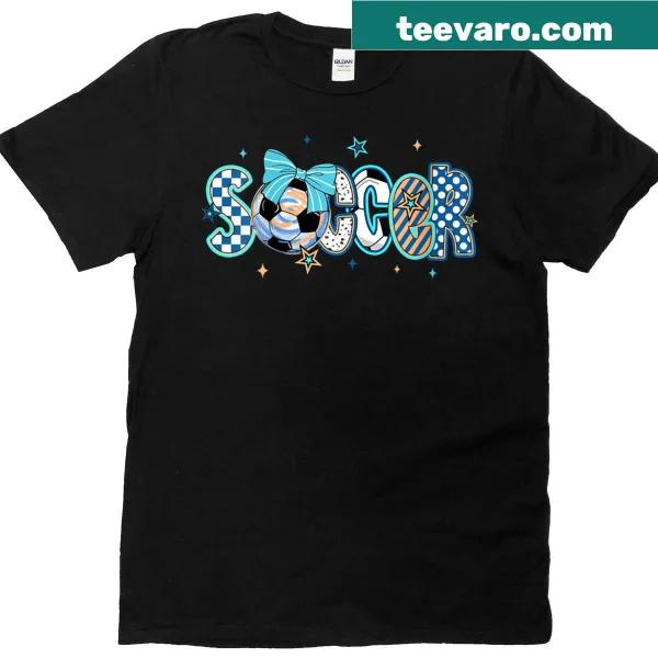 Soccer-themed T-shirt for moms with daughter graphics