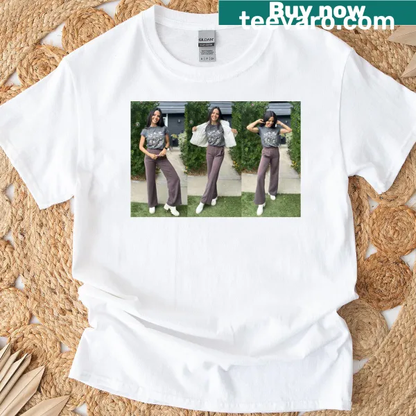 Vintage flower print and cute animal graphic on a t-shirt