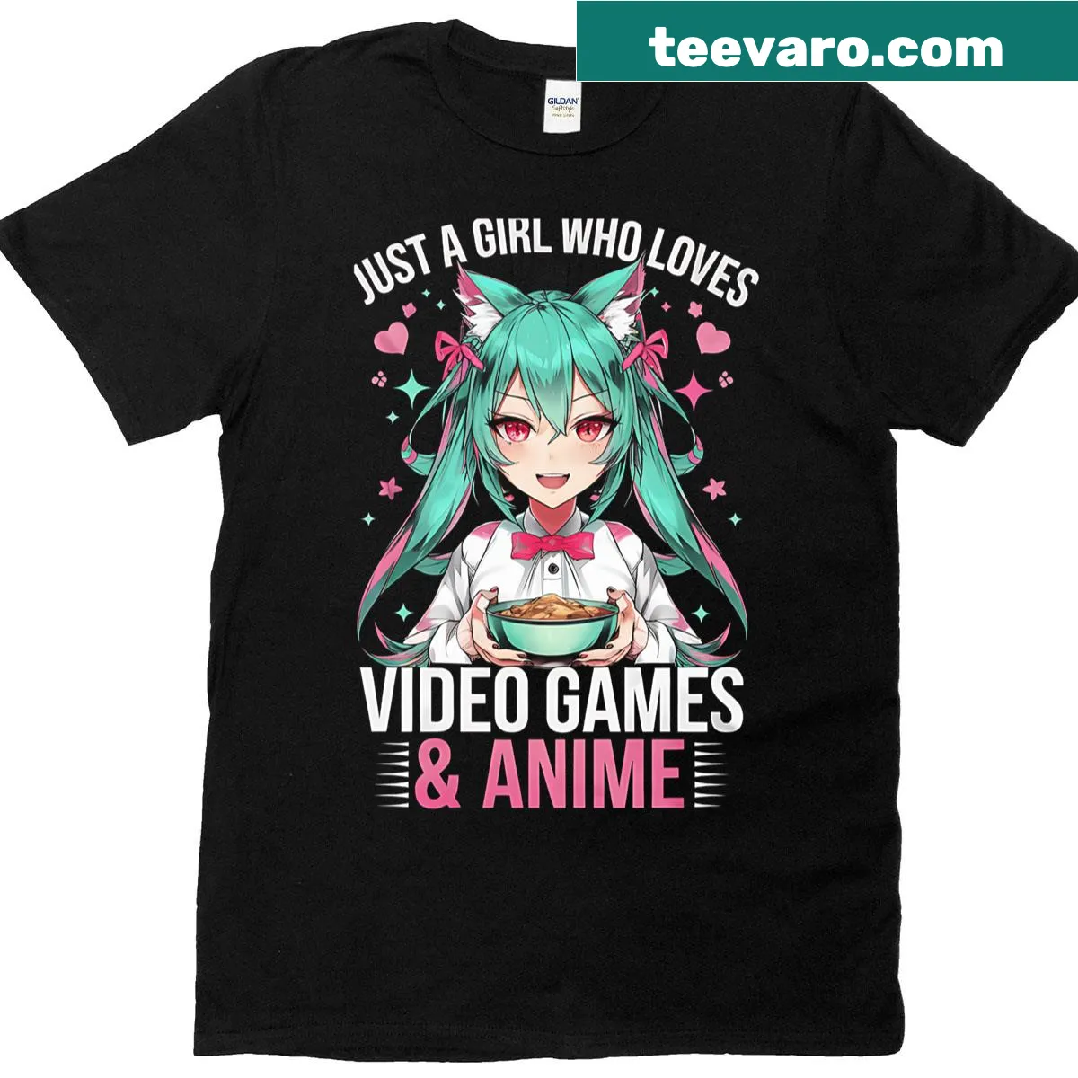 Graphic tee with funny text for anime video lovers — on a men's t-shirt