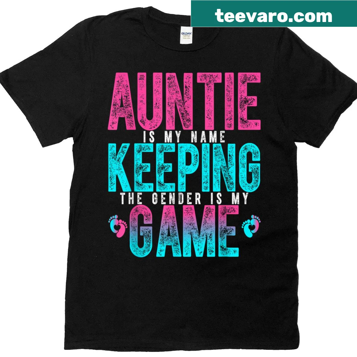 Sentimental T-shirt for aunts featuring playful text — on a men's t-shirt