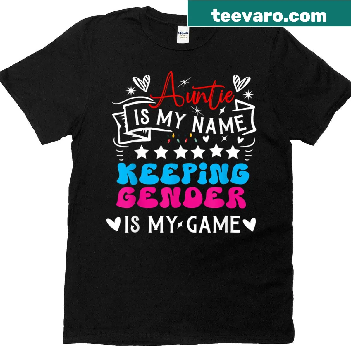 Wholesome T-shirt for proud aunts with loving text — on a men's t-shirt