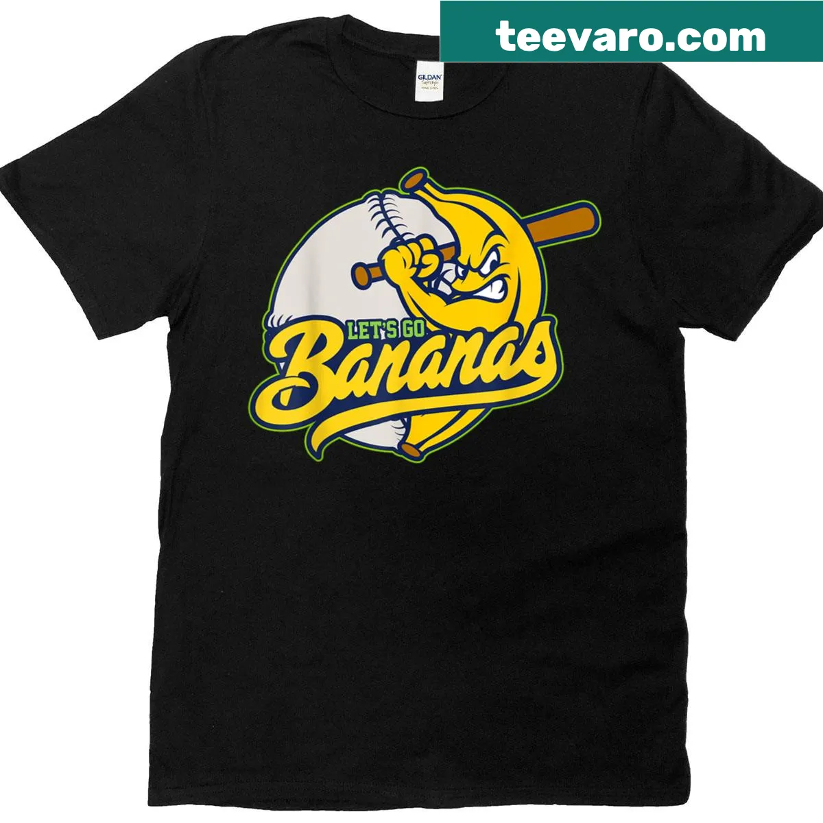 Personalized T-shirt with playful bananas nickname design — on a men's t-shirt