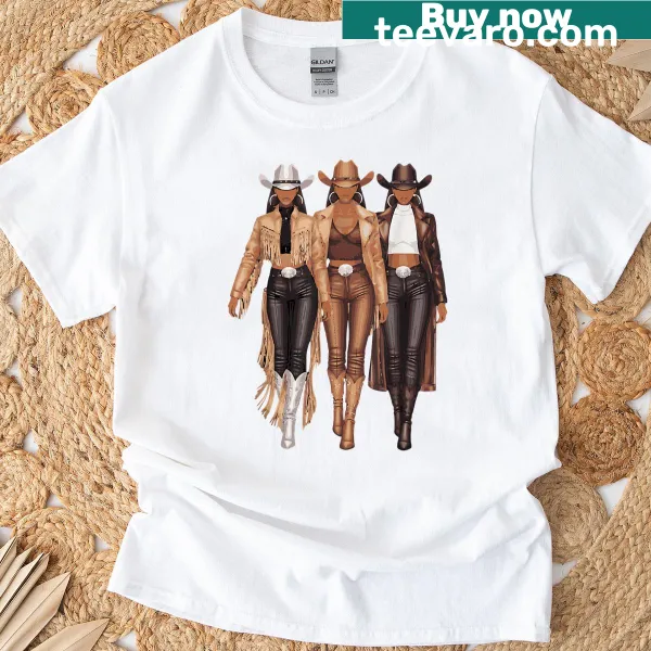 Vintage-distressed Black Cowgirl t-shirt celebrating Juneteenth and rodeo culture.
