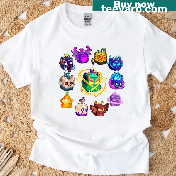 Fun T-shirt referencing Blox Fruit game
