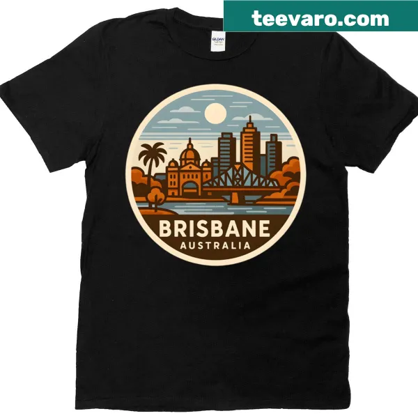 Oversized T-shirt featuring Brisbane symbols and designs