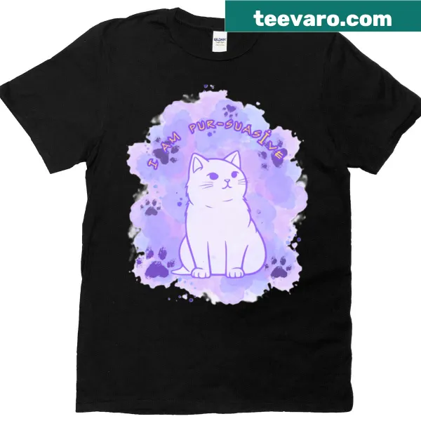 Oversized T-shirt with a charming cat lover graphic