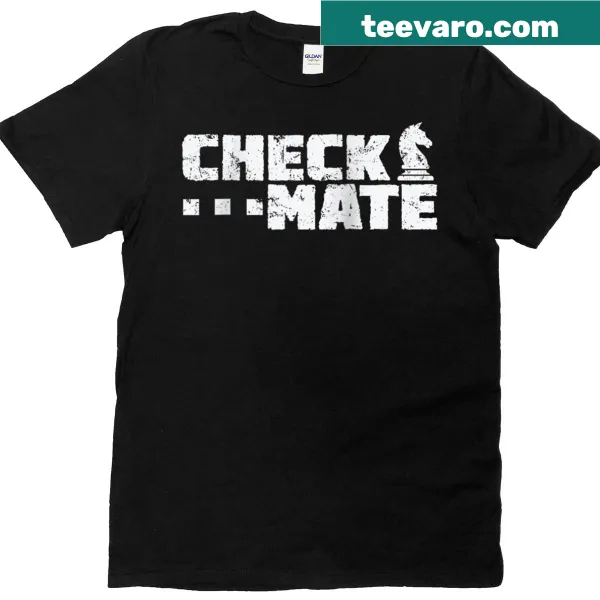 Chess-themed checkmate graphic baseball tee
