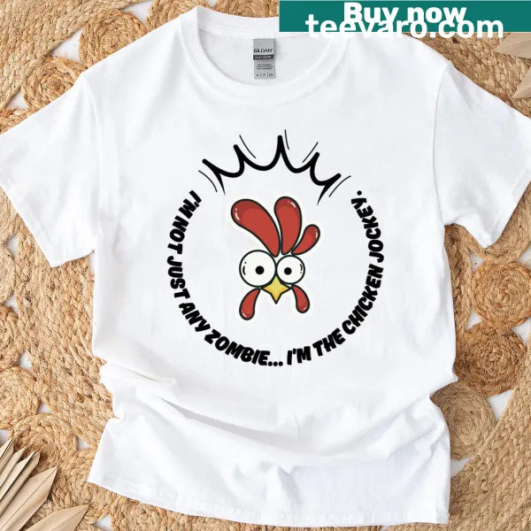 Baby Chicken Jockey graphic on a low-res mob style t-shirt