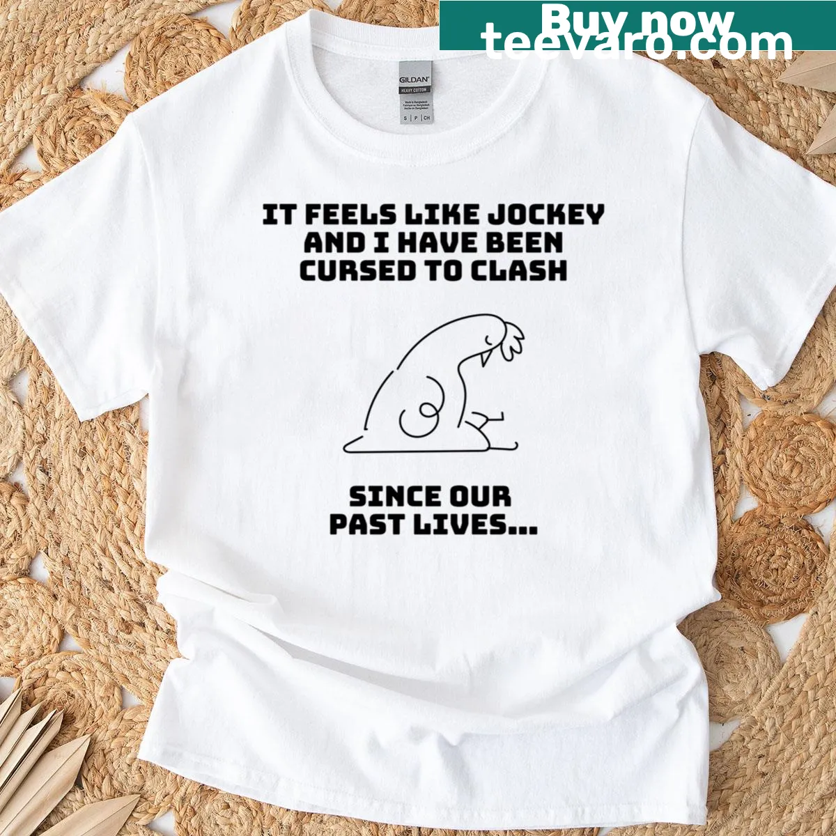 Edgy illustration of a chicken jockey on a voxel ride in a horror scene on a T-shirt — on a men's t-shirt