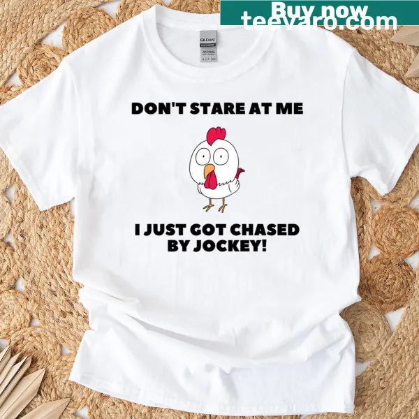 Graphic of an undead Chicken Jockey in a pixel style on t-shirt