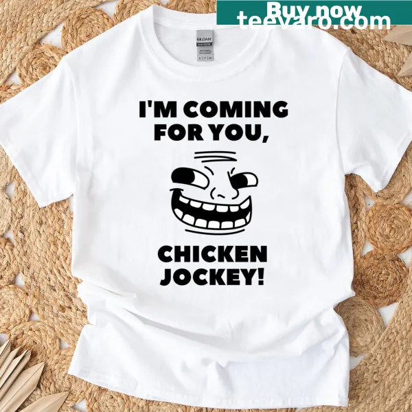 Undead Rider Chicken Jockey graphic on a minimalist T-shirt