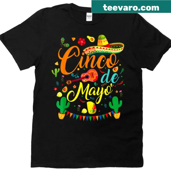Cinco De Mayo Party T-shirt with bold typography