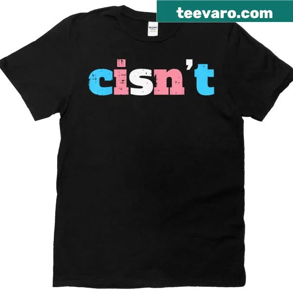 Transgender pride themed T-shirt with bold supportive text