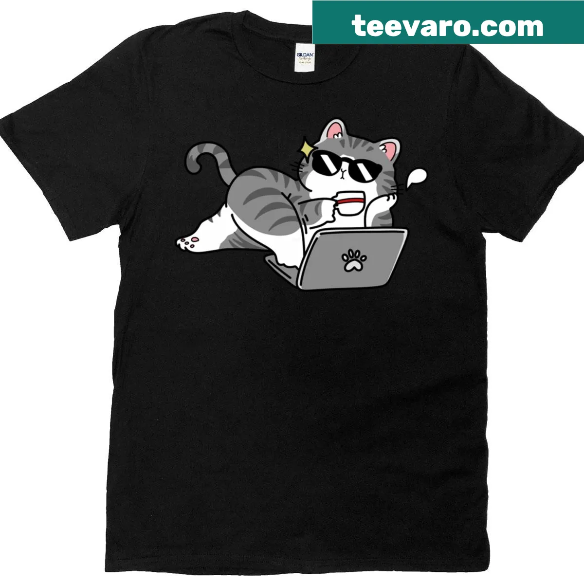 Oversized T-shirt with a playful work-related graphic — on a men's t-shirt