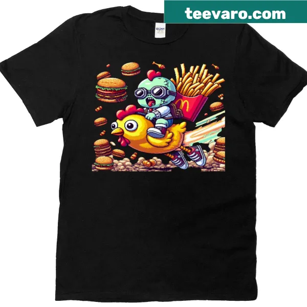 Funny Fast Food Rider T-shirt with playful typography