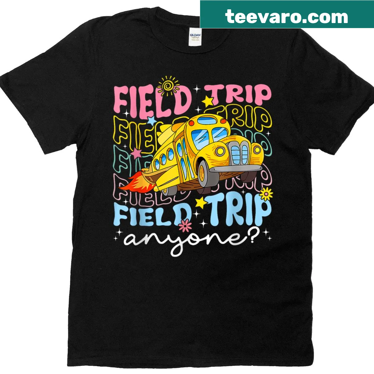 T-shirt celebrating school field trips with a fun design — on a men's t-shirt
