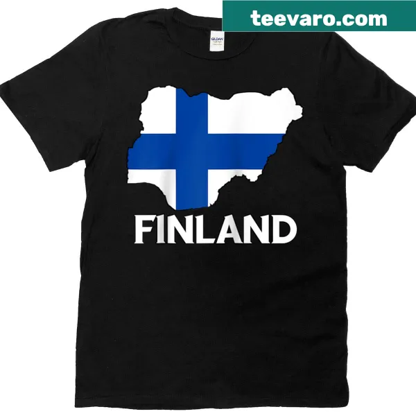 Map of Finland graphic on a raglan baseball tee
