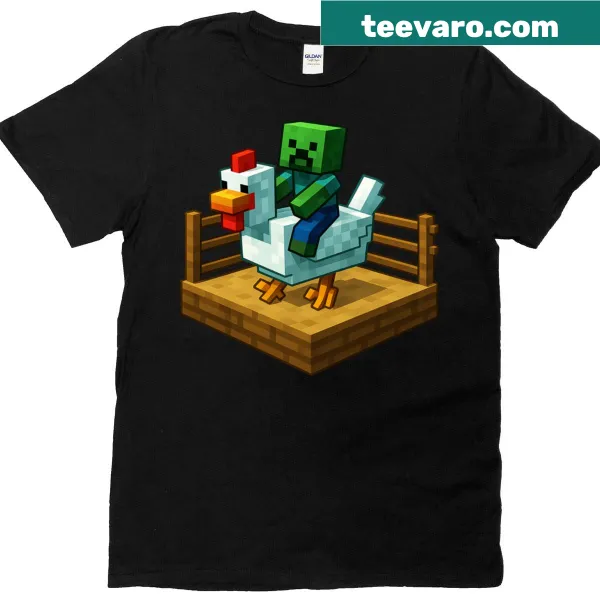Cartoon chicken character in battle mode for gaming kids