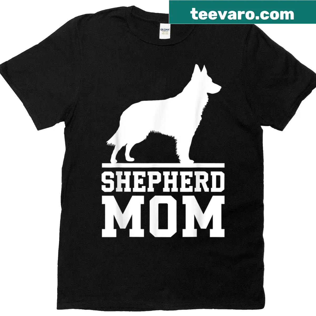 Illustration of a German Shepherd for a dog lover tee — on a men's t-shirt