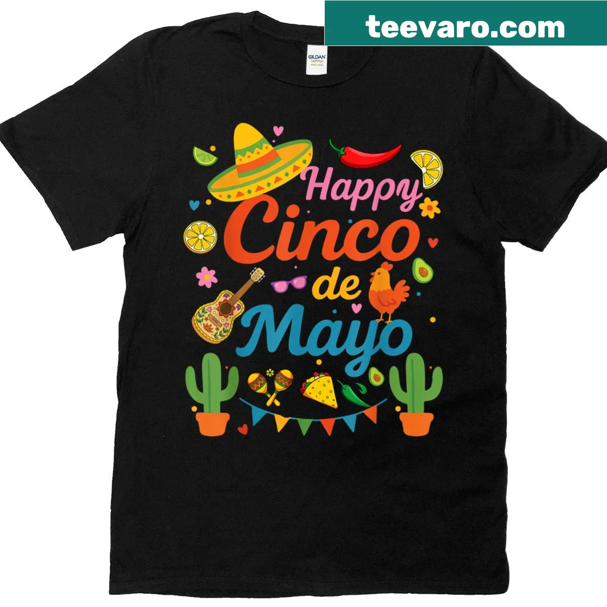 Family-friendly Cinco de Mayo T-shirt for all ages — on a men's t-shirt