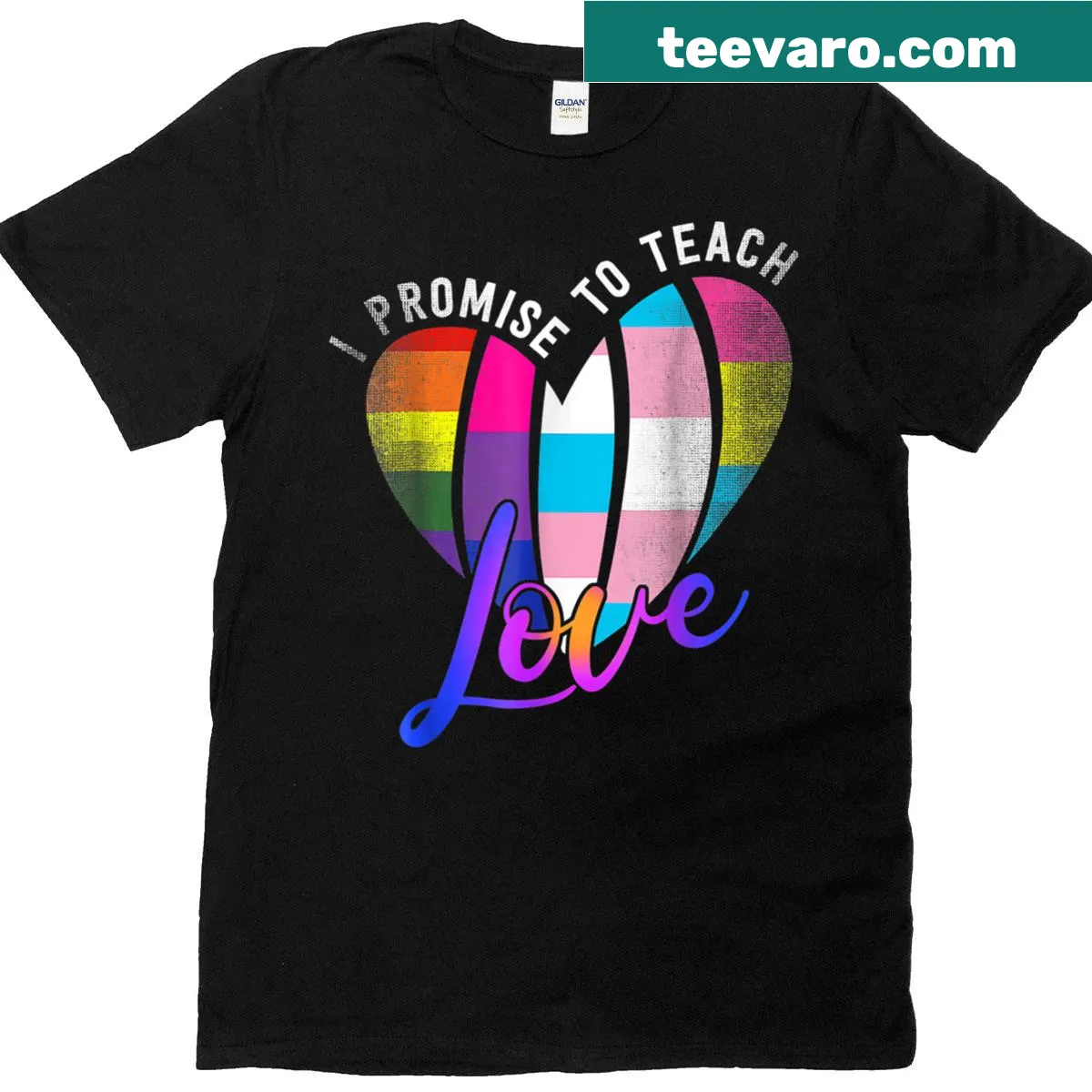 Inspirational T-shirt affirming support for LGBTQ+ pride — on a men's t-shirt