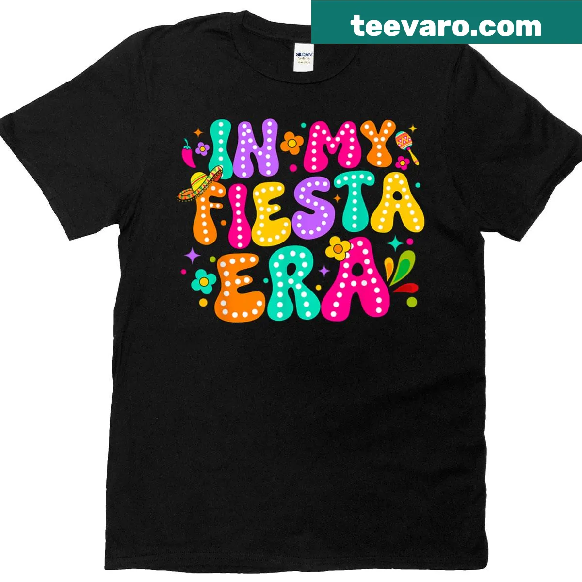 Fiesta-themed t-shirt for Cinco de Mayo celebrations — on a men's t-shirt
