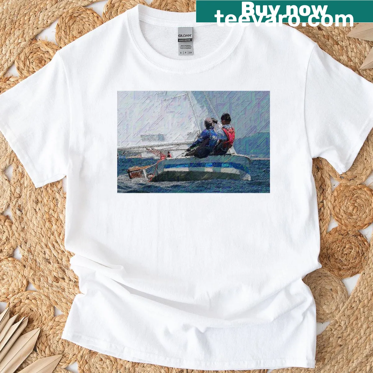 Minimalist typography design on K16class 051 T-shirt — on a men's t-shirt