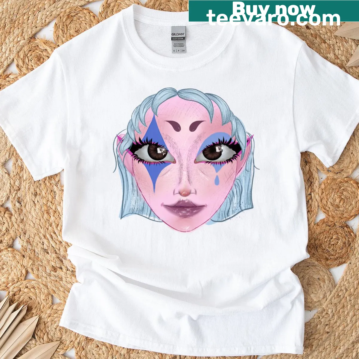 Fantasy illustration T-shirt featuring Luness The Tearborn in a magical design — on a men's t-shirt