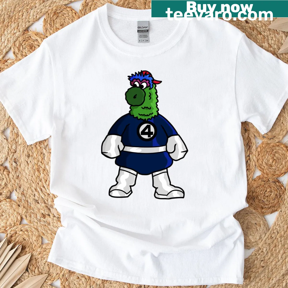 Retro 1980s t-shirt with Mister Phantastic graphic — on a men's t-shirt