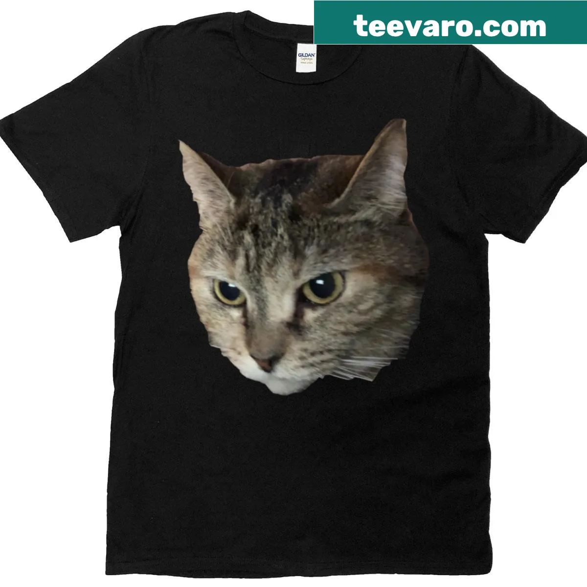 Oversized t-shirt with a loving cat-themed message — on a men's t-shirt