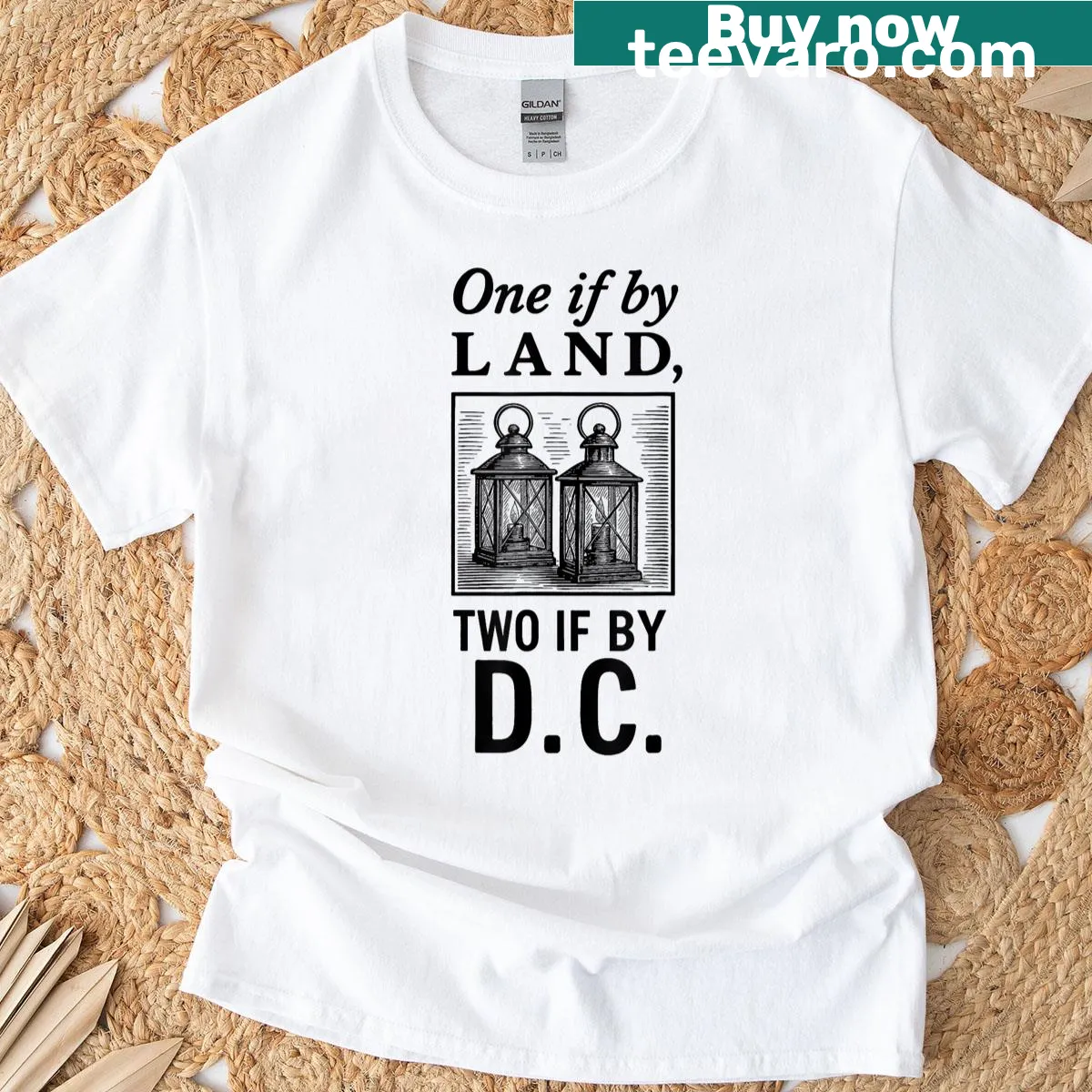 Illustration of Paul Revere on a historical T-shirt — on a men's t-shirt