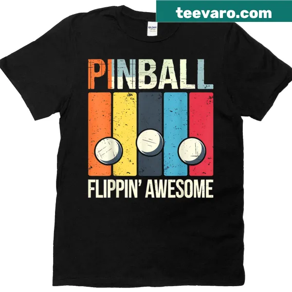Vintage pinball arcade gamer t-shirt
