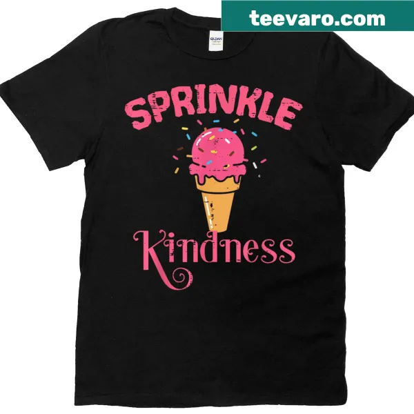 Cute ice cream graphic with 'Sprinkle Kindness' text