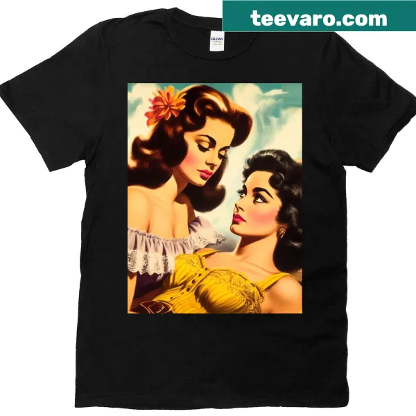 Vintage retro t-shirt featuring a pin-up girl graphic in an oversized fit