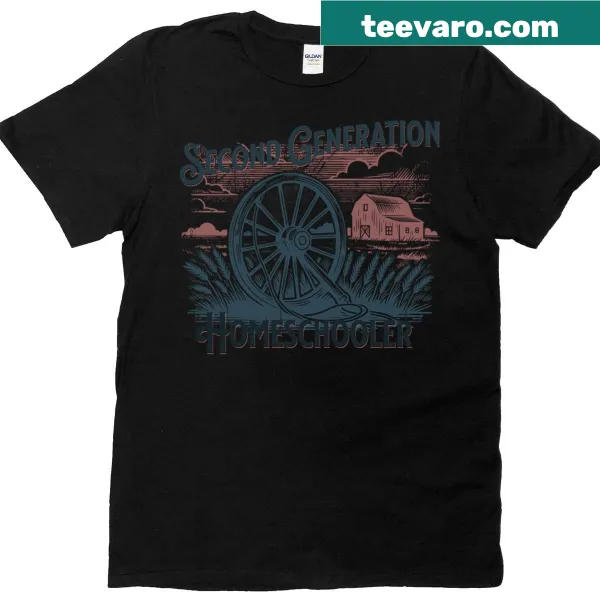 Oversized t-shirt celebrating second-generation homeschoolers with a thoughtful design