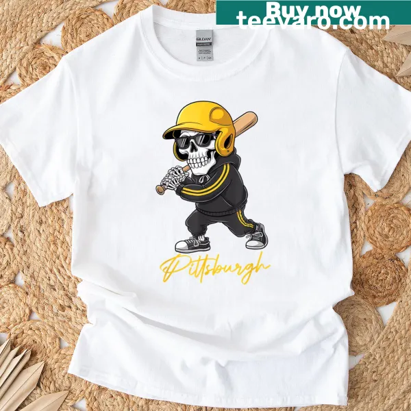 Personalized Pittsburgh skeleton graphic t-shirt