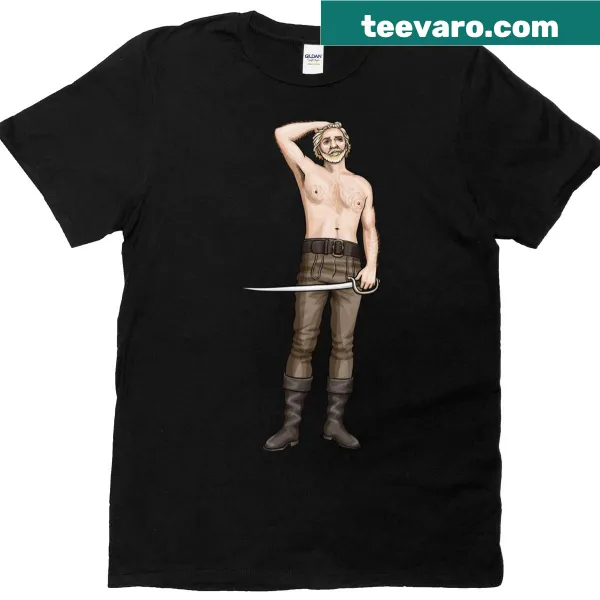 Graphic of a sword on an oversized T-shirt
